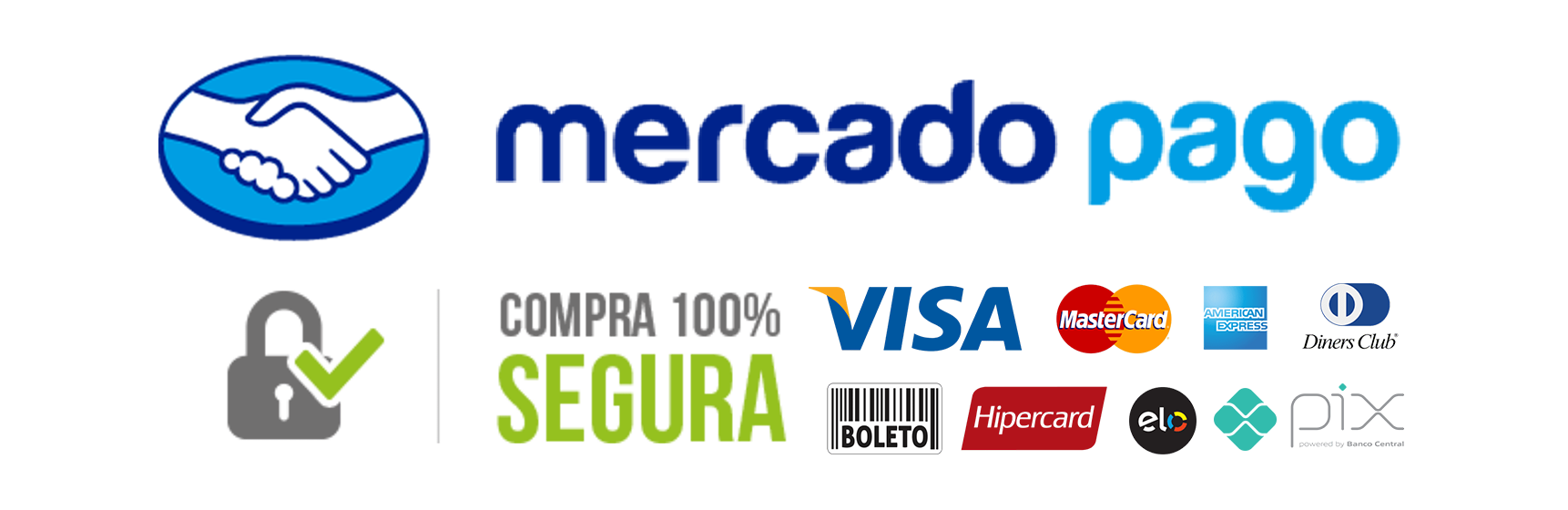 Utilizamos o Mercado Pago como plataforma de pagamento.