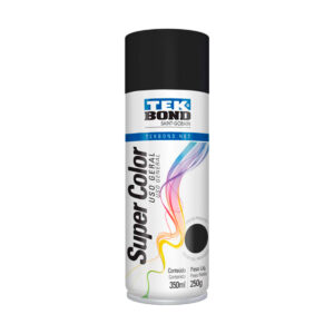 Tinta Spray 350ml Preta Brilhante Tekbond